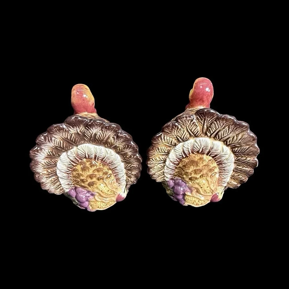 BELLA CASA‎ By Ganz Turkey Salt & Pepper Shakers Thanksgiving Decor